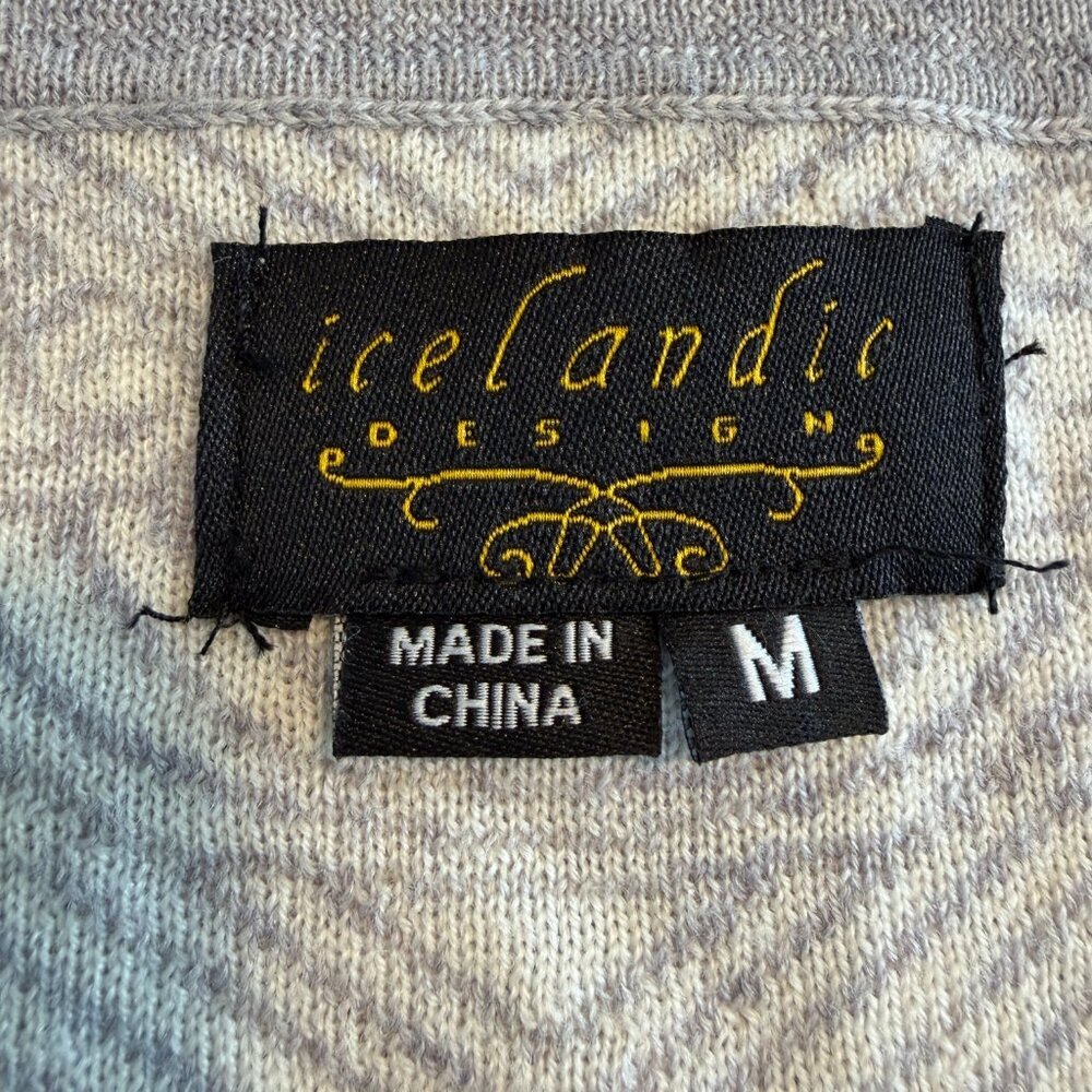 ICELANDIC DESIGN Reykjavik Henley 100% Merino Wool Gray Pearl Medium - Picture 13 of 14